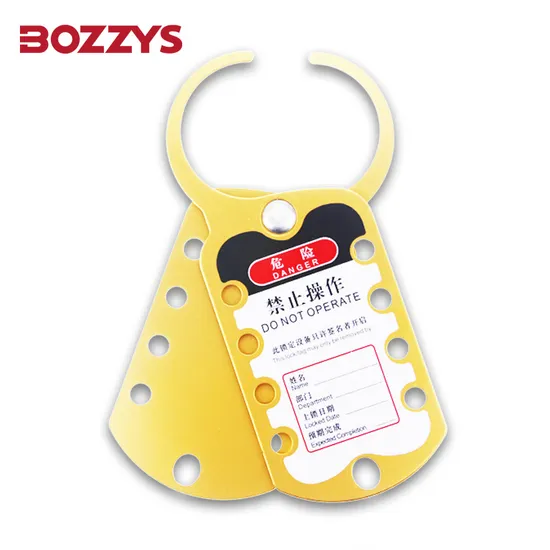 タグアウト識別ラベル付きロックアウトハスプ