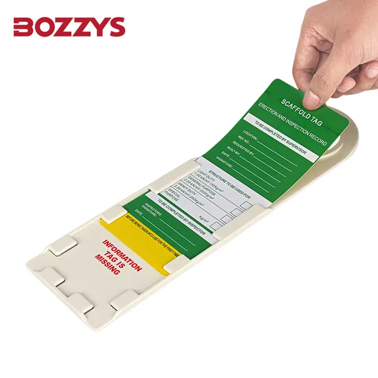 Bozzys 6mm厚プラスチック足場ロックアウトタグ