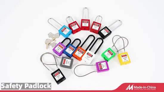 Osha 38mm スチールシャックル安全南京錠 産業機器用ロックアウト